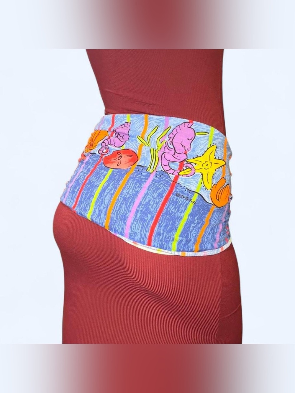 Mermaid Blue Seashell Scarf Belt by Sally Huss!